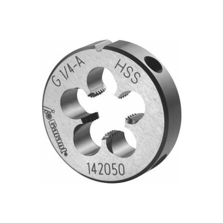 Garant 1/4in-19  HSS Round Die, for Whitworth Pipe Threads, Closed/Pre-Slit Form 142050 G1/4